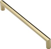 V1473 328-PB Heritage Brass Door Pull Handle Hex Profile Design 328mm Polished Brass Finish