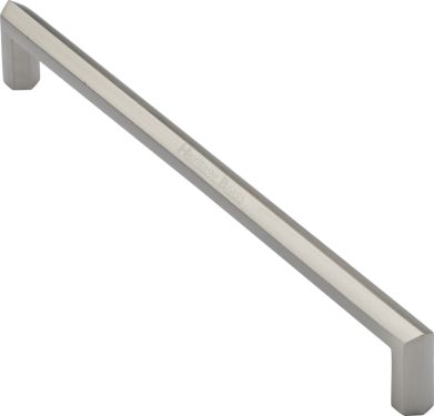 Click Here To Enlarge This Photo Of V1473 328-SN Heritage Brass Door Pull Handle Hex Profile Design 328mm Satin Nickel Finish