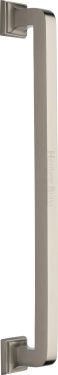 Click Here To Enlarge This Photo Of V1964 338-SN Heritage Brass Door Pull Handle Square Vintage Design 338mm Satin Nickel Finish
