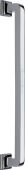 V1964 490-PC Heritage Brass Door Pull Handle Square Vintage Design 490mm Polished Chrome Finish
