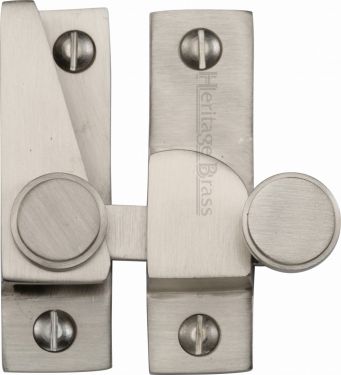Click Here To Enlarge This Photo Of V1106-SN Heritage Brass Sash Fastener Satin Nickel Finish