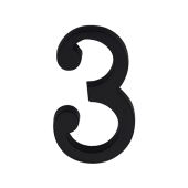 C1564 3-BKMT Heritage Brass Numeral 3 Concealed Fix 76mm (3") Matt Black
