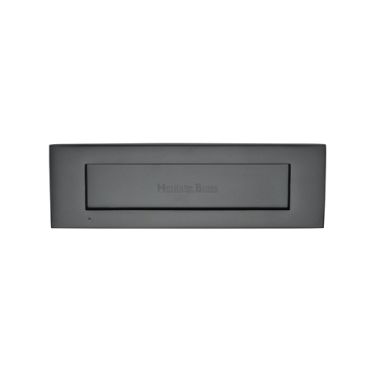 Click Here To Enlarge This Photo Of V850 254-BKMT Heritage Brass Letterplate 10" x 3" Matt Black finish