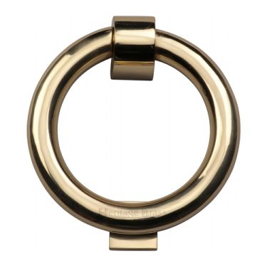Click Here To Enlarge This Photo Of K1270-ULB Heritage Brass Ring Knocker Unlacquered Brass