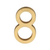 C1564 8-SB Heritage Brass Numeral 8 Concealed Fix 76mm (3") Satin Brass finish