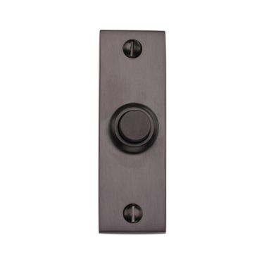 Click Here To Enlarge This Photo Of V1182-MB Heritage Brass Rectangular Bell Push 3" x 1" Matt Bronze finish