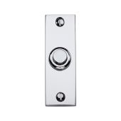 V1182-PC Heritage Brass Rectangular Bell Push 3" x 1" Polished Chrome finish