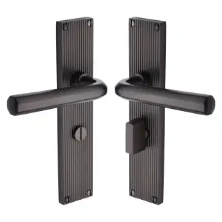 RR3730-MB Heritage Brass Octave Reeded Backplate Bathroom Set Matt Bronze finish