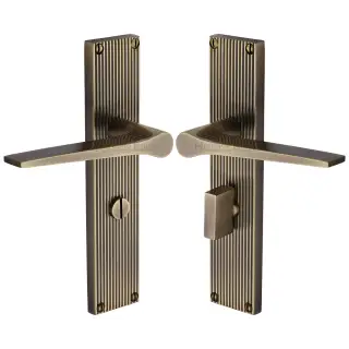 RR4730-AT Heritage Brass Gio Reeded Bathroom set Antique Brass finish