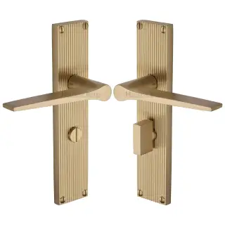 RR4730-SB Heritage Brass Gio Reeded Bathroom set Satin Brass finish