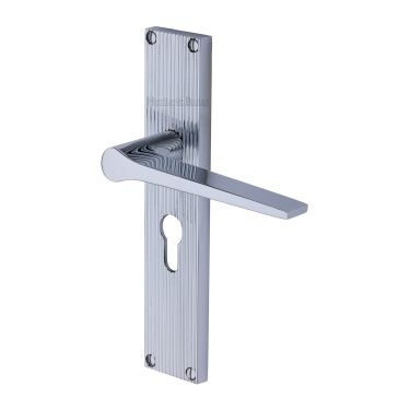 Click Here To Enlarge This Photo Of RR4748-PC Heritage Brass Gio Reeded Euro Profile Polished Chrome finish
