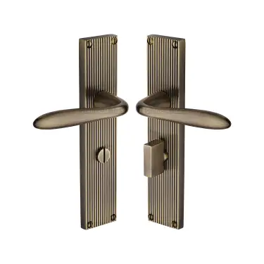Click Here To Enlarge This Photo Of RR5030-AT Heritage Brass Sutton Reeded Bathroom set Antique Brass finish