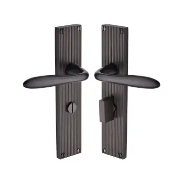 Click Here To Enlarge This Photo Of RR5030-MB Heritage Brass Sutton Reeded Bathroom set Matt Bronze finish