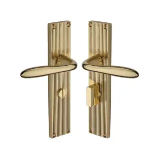 RR5030-PB Heritage Brass Sutton Reeded Bathroom set Polished Brass finish