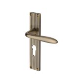 RR5048-AT Heritage Brass Sutton Reeded Euro Profile Antique Brass finish