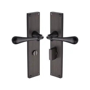 Click Here To Enlarge This Photo Of RR6030-MB Heritage Brass Roma Reeded Bathroom set Matt Bronze finish