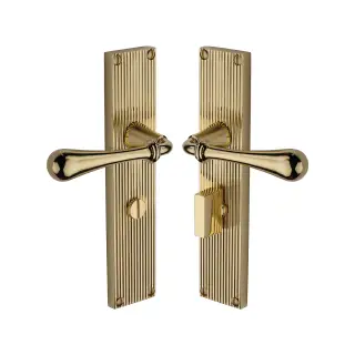 RR6030-PB Heritage Brass Roma Reeded Bathroom set Polished Brass finish