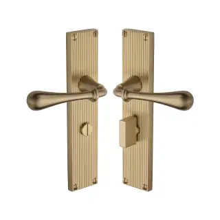 RR6030-SB Heritage Brass Roma Reeded Bathroom set Satin Brass finish