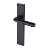 VT5910-BKMT Heritage Brass Octave Lever Latch Door Handle on 200mm Plate Matt Black finish