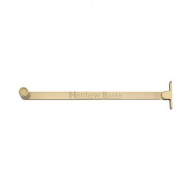 Click Here To Enlarge This Photo Of V1119 6-SB Heritage Brass Casement Stay Roller Arm Design 150mm Satin Brass Finish
