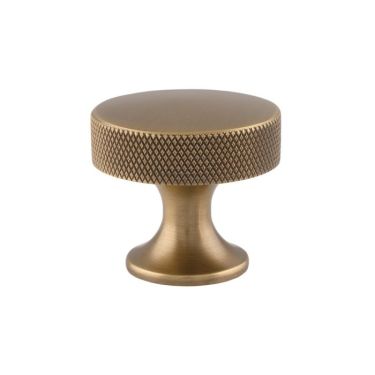 Click Here To Enlarge This Photo Of AW841-38-AB - Alexander & Wilks 38mm Berlin Knurled Cupboard Knob - Antique Brass