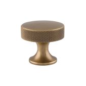 AW841-38-AB - Alexander & Wilks 38mm Berlin Knurled Cupboard Knob - Antique Brass