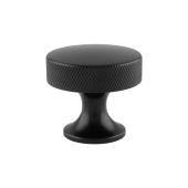 AW841-38-BL - Alexander & Wilks 38mm Berlin Knurled Cupboard Knob - Black