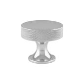 AW841-38-PC - Alexander & Wilks 38mm Berlin Knurled Cupboard Knob - Polished Chrome