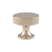 AW841-38-PN - Alexander & Wilks 38mm Berlin Knurled Cupboard Knob - Polished Nickel