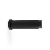 AW602-75-BL - Alexander & Wilks Projection Cylinder Doorstop Reeded 75x20mm - Black