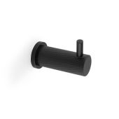 AW775BL - Alexander & Wilks Brunel Diamond Knurled Coat Hook Black
