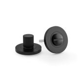 AW792BL - Alexander & Wilks Thumbturn & Release Reeded on 50x6mm Rose - Black