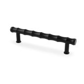 AW809B-128-BL - Alexander & Wilks Crispin Bamboo T-bar Cupboard Pull Handle - Black - 128mm Centres
