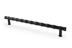 AW809B-224-BL - Alexander & Wilks Crispin Bamboo T-bar Cupboard Pull Handle - Black - 224mm Centres