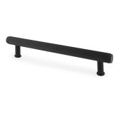 AW809R-160-BL - Alexander & Wilks Crispin Reeded T-bar Cupboard Pull Handle - Black - 160mm