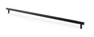 AW810-448-BL - Alexander & Wilks Brunel Knurled T-Bar Cupboard Handle - Black - Centres 448mm