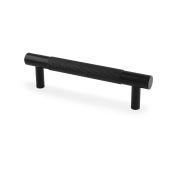 AW810-96-BL - Alexander & Wilks Brunel Knurled T-Bar Cupboard Handle - Black - Centres 96mm