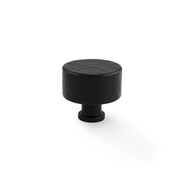 Click Here To Enlarge This Photo Of AW816-35-BL - Alexander & Wilks Leila Hammered Cupboard Knob - Black - 35mm