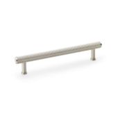 AW809R-160-SN - Alexander & Wilks Reeded T-Bar Cabinet Pull 160mm Centres - Satin Nickel