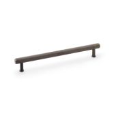 AW809R-224-DBZPVD - Alexander & Wilks Reeded T-Bar Cabinet Pull 224mm Centres - Dark Bronze