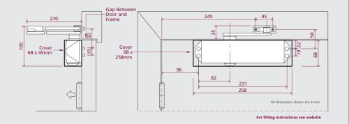 Click Here To Enlarge This Photo Of TS.5204BC.SRFB.SESE - Rutland Size 2-4 Overhead Door Closer with Backcheck - Silver