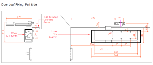Click Here To Enlarge This Photo Of TS.9205BC.SRFB.SSSSSS - Rutland Size 2-5 Designer Slimline Overhead Door Closer with Backcheck - Satin Stainless Steel