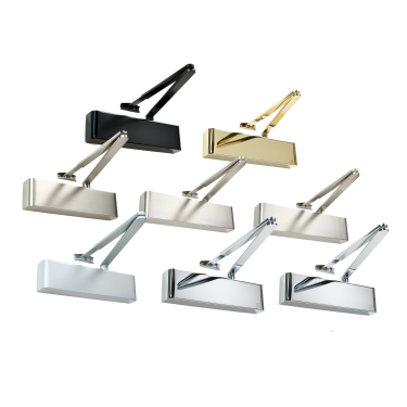 Click Here To Enlarge This Photo Of TS.9206DABC.SRFB3.PNPPNP - Rutland Size 2-6 Designer Slimline Overhead Door Closer with Backcheck & Delayed Action - Polished Nickel
