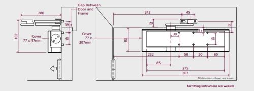 Click Here To Enlarge This Photo Of TS.9206DABC.SRFB3.PSSPSS - Rutland Size 2-6 Designer Slimline Overhead Door Closer with Backcheck & Delayed Action - Polished Stainless Steel