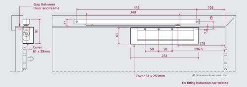 Click Here To Enlarge This Photo Of TS.11204.SR.2.PVDPVD - Rutland Size 2-4 Slide Arm Cam Action Door Closer c/w Semi Radius Cover - Polished Brass