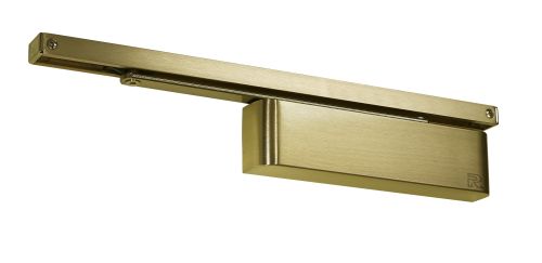 Click Here To Enlarge This Photo Of TS.11204.SR.2.SBSB - Rutland Size 2-4 Slide Arm Cam Action Door Closer c/w Semi Radius Cover - Satin Brass