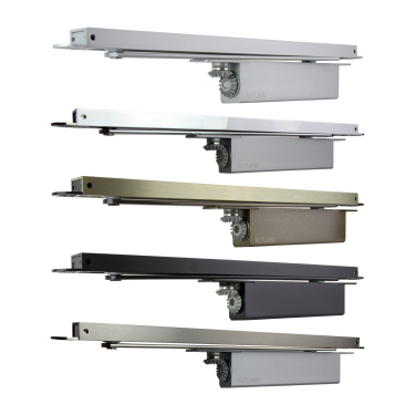 Click Here To Enlarge This Photo Of ITS.11204.2.5.SE - Rutland Size 2-4 Concealed Cam Action Door Closer c/w SA Connector Bar - Silver
