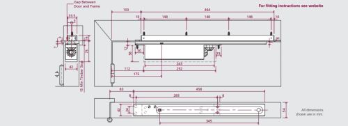 Click Here To Enlarge This Photo Of ITS.11205.2.5.PNP - Rutland Size 2-5 Concealed Cam Action Door Closer c/w SA Connector Bar - Polished Nickel