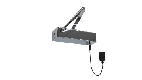 Click Here To Enlarge This Photo Of ETS.18314.PNP - Rutland Rutland Responder 24 Size 4 Hold Open/Swing Free Electromagnetic Door closer - Polished Nickel