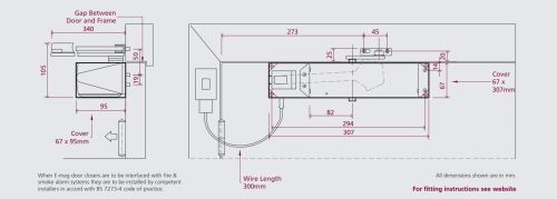 Click Here To Enlarge This Photo Of ETS.18314.SE - Rutland Rutland Responder 24 Size 4 Hold Open/Swing Free Electromagnetic Door closer - Silver